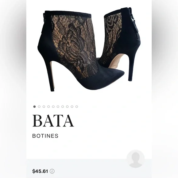 Mesh and lace ankle boots - Picture 2 of 10